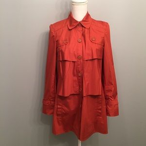 Rolando Santana Tiered Ruffle Lightweight Jacket